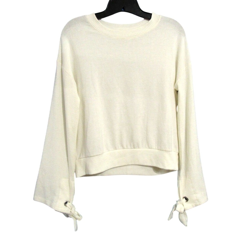 PROJECT SOCIAL T Urban Outfitters HANGING ON TIE-CUFF Off-White Sweatshirt Top S